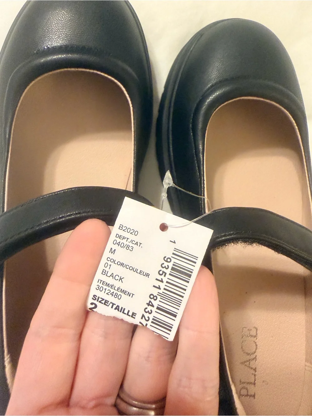 The Children's Place Black Mary Jane Dress Shoes with Velcro